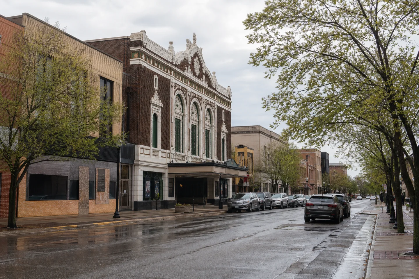 Elkhart cityscape
