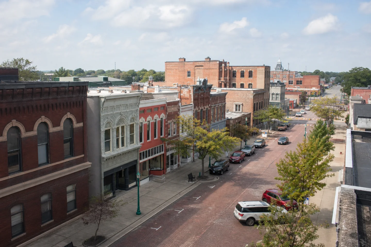 Crawfordsville, IN cityscape