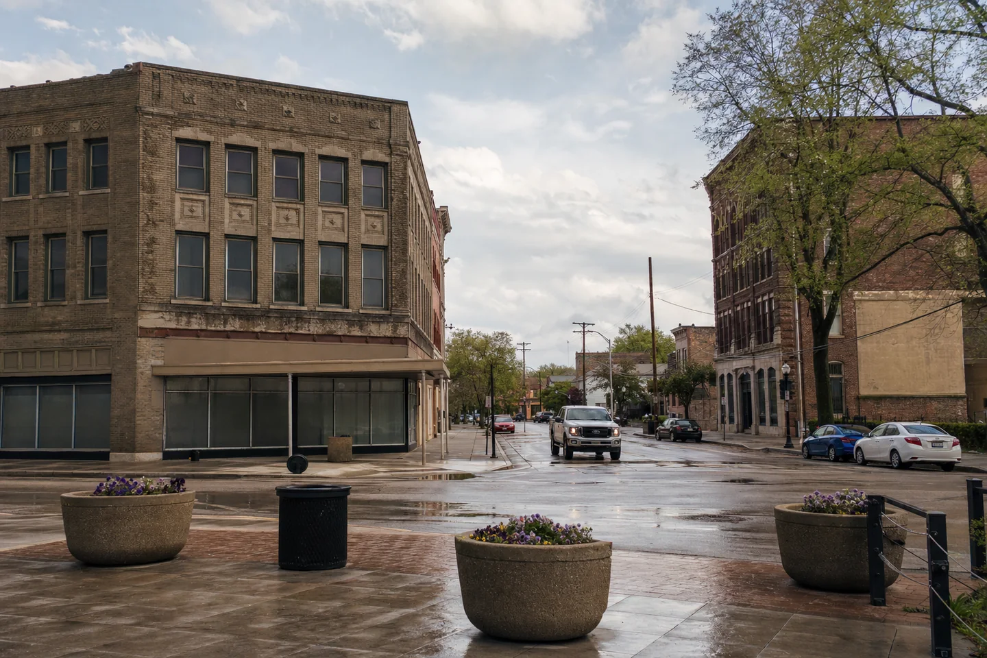 Kankakee, IL cityscape