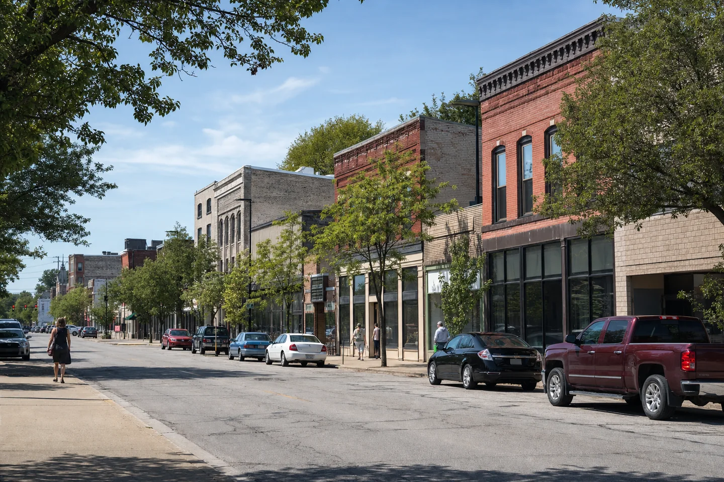 Monroe, MI cityscape
