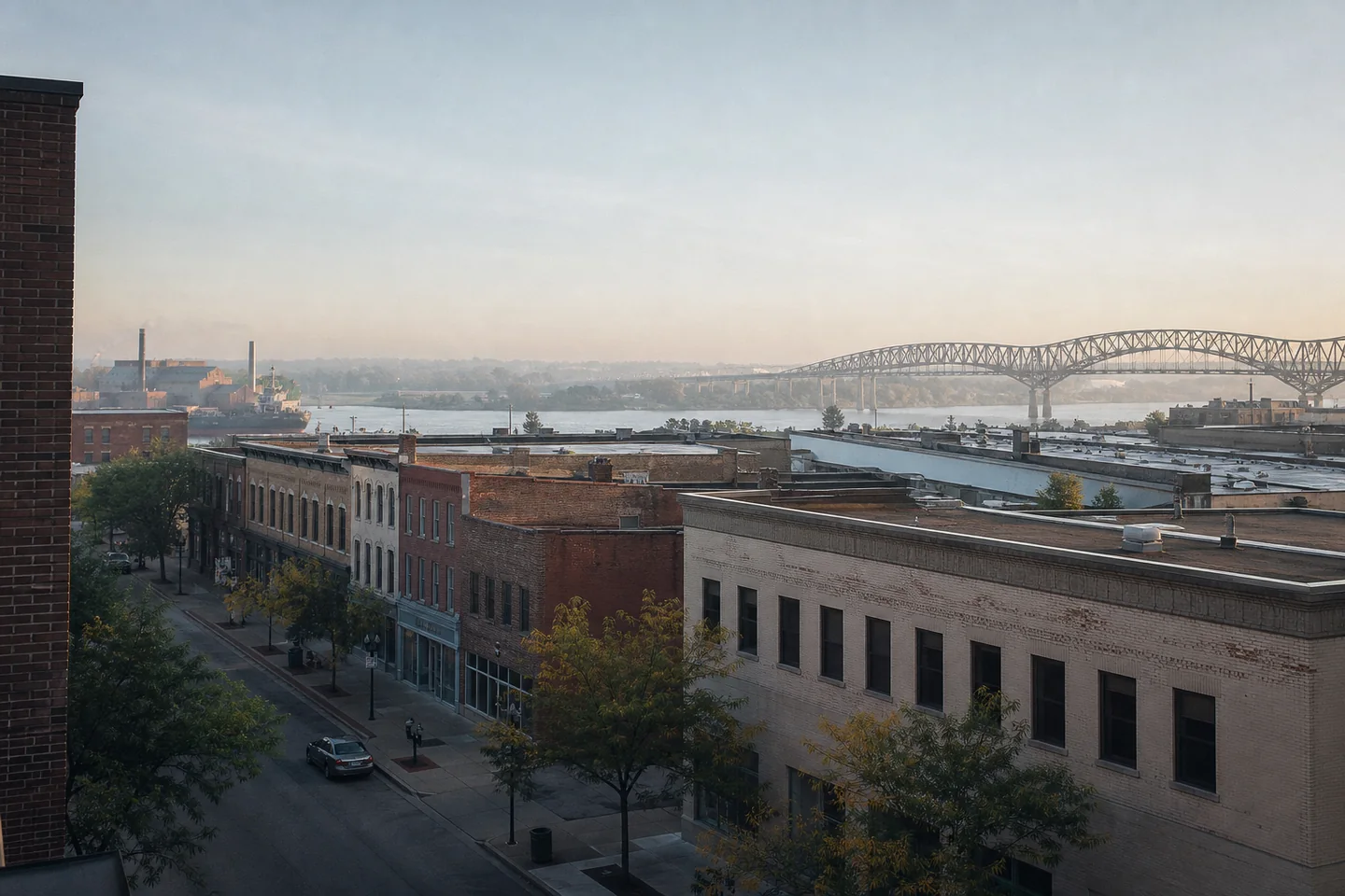 Sault Ste. Marie, MI cityscape